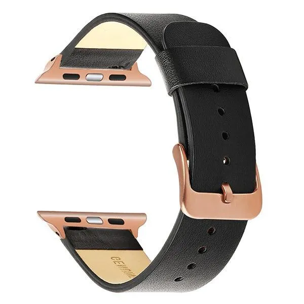 Simple Minimalist Genuine Leather Watchband Steel Clasp Series