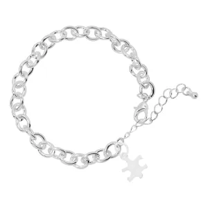 Small Puzzle Piece Autism Awareness Chunky Charm Bracelets