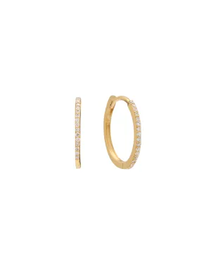 Solid Gold Medium Slim Ophelia Hoops