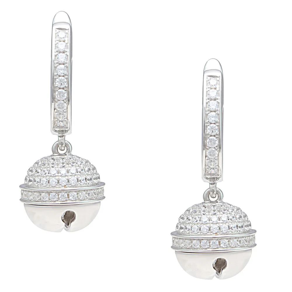 Sparkling diamond Ball CZ Earrings IJ15CSSER035