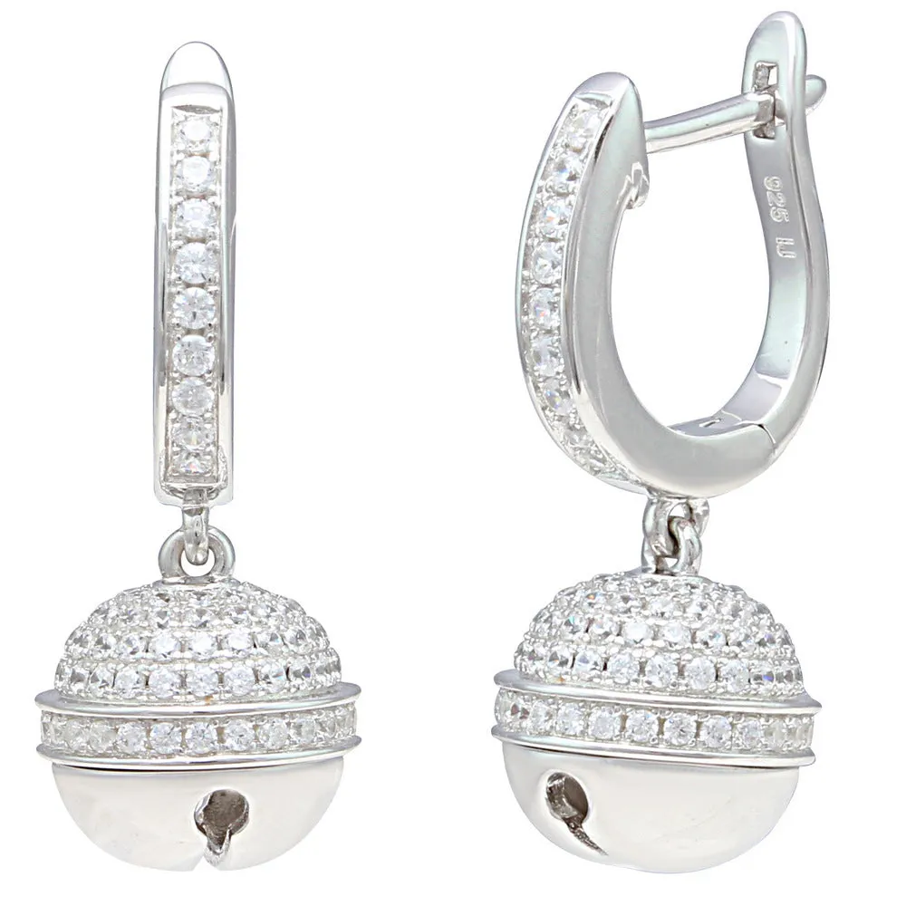 Sparkling diamond Ball CZ Earrings IJ15CSSER035