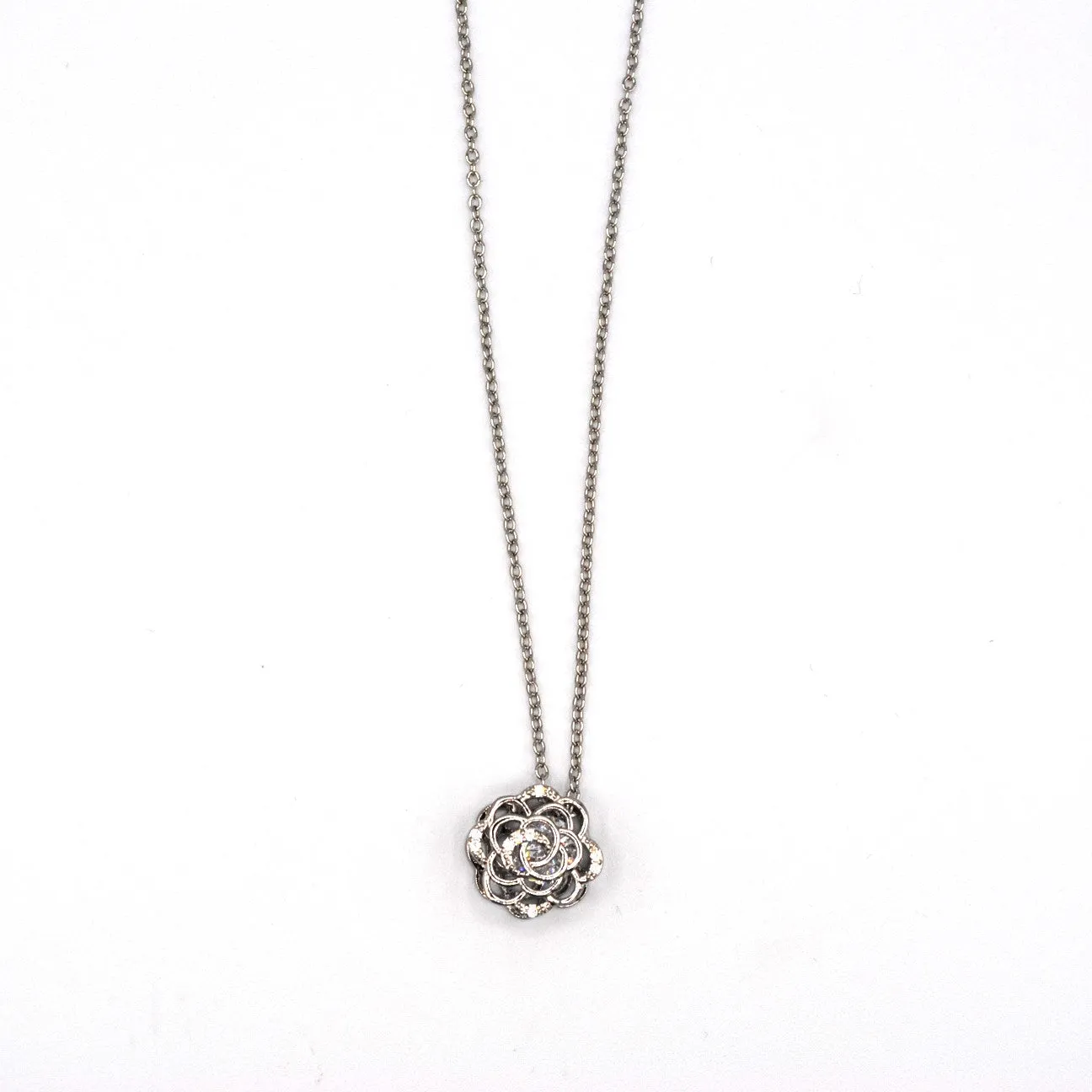 Sparkling Peony Necklace