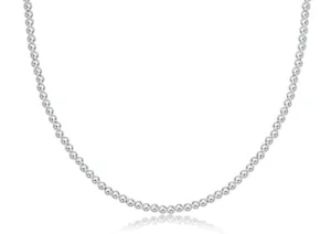 Sterling Silver - 17" Choker Classic 2mm Bead