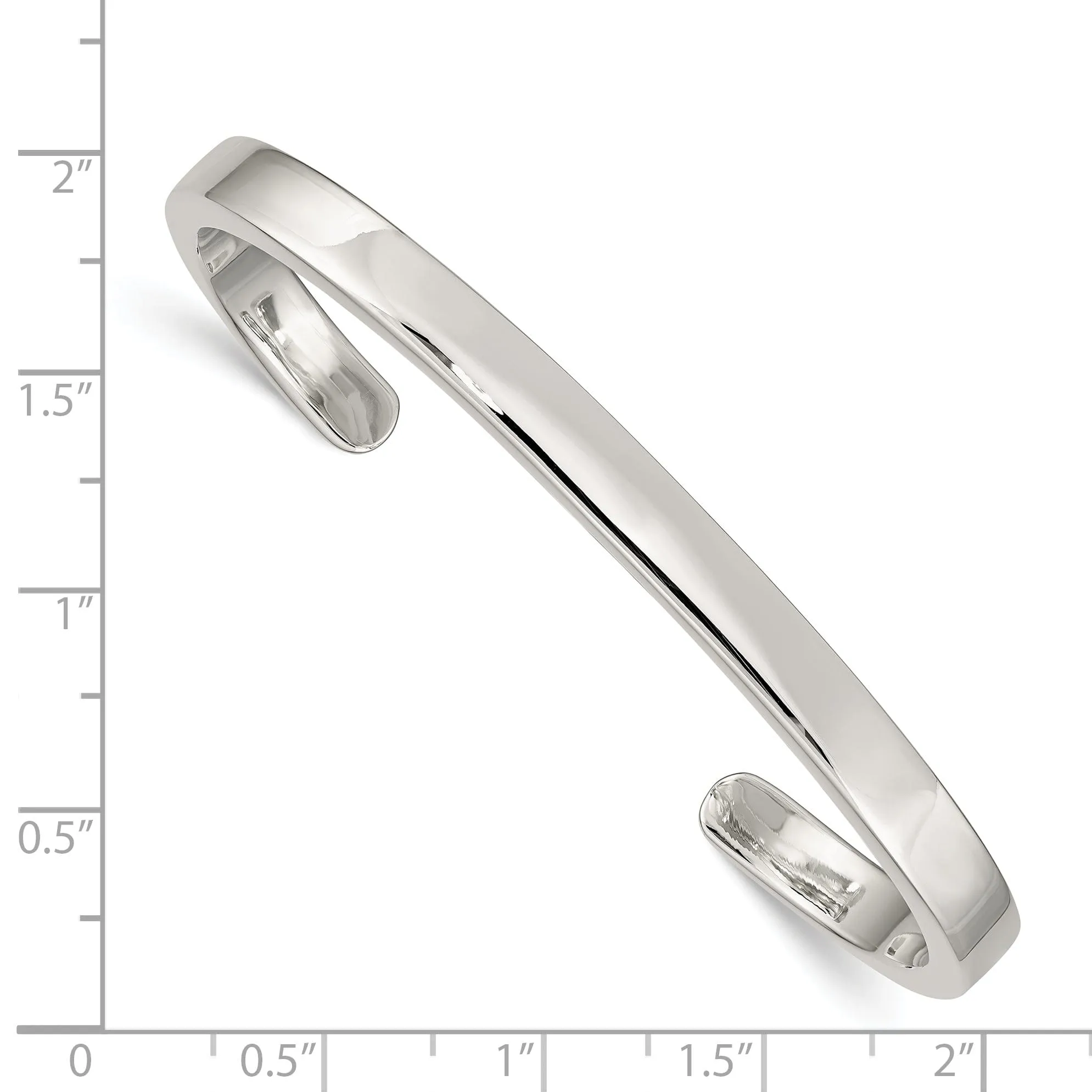 Sterling Silver Classic 7MM Cuff Bangle