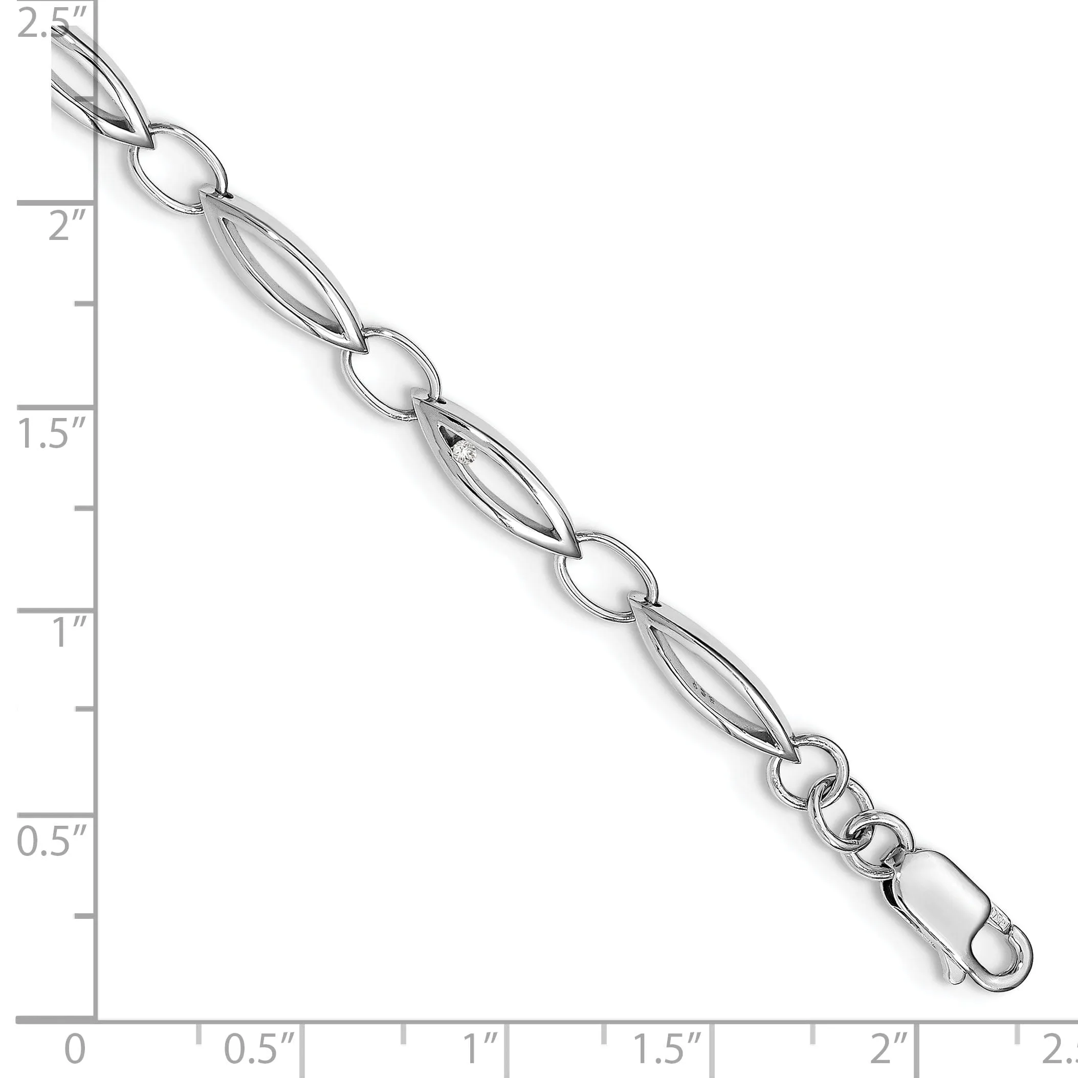 Sterling Silver Diamond White Ice Bracelet