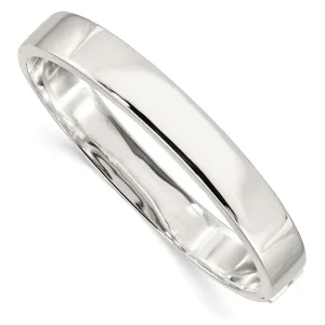 Sterling Silver Fancy Hinged Bangle