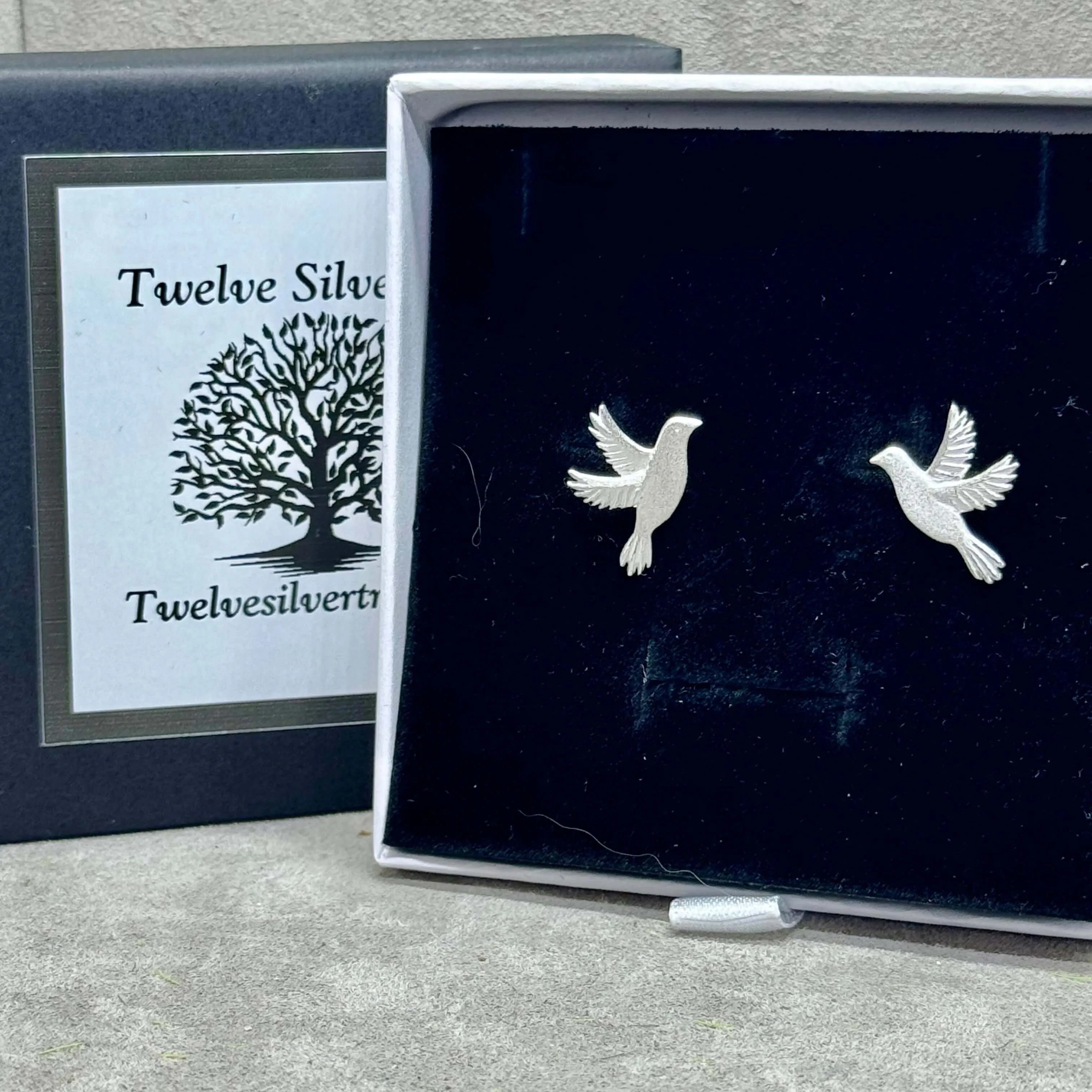 Swallow Sterling Silver Handmade Studs Earrings