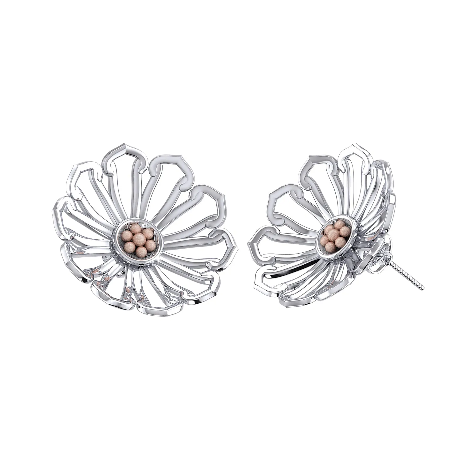 THE SHINY PEONY STUDS