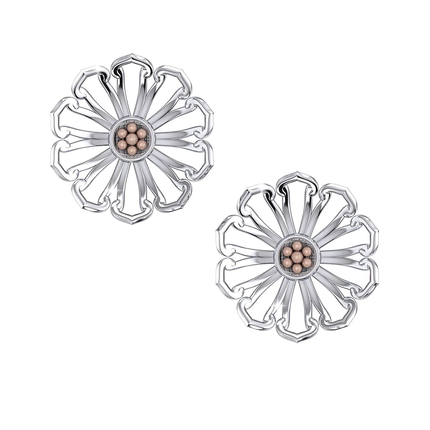 THE SHINY PEONY STUDS