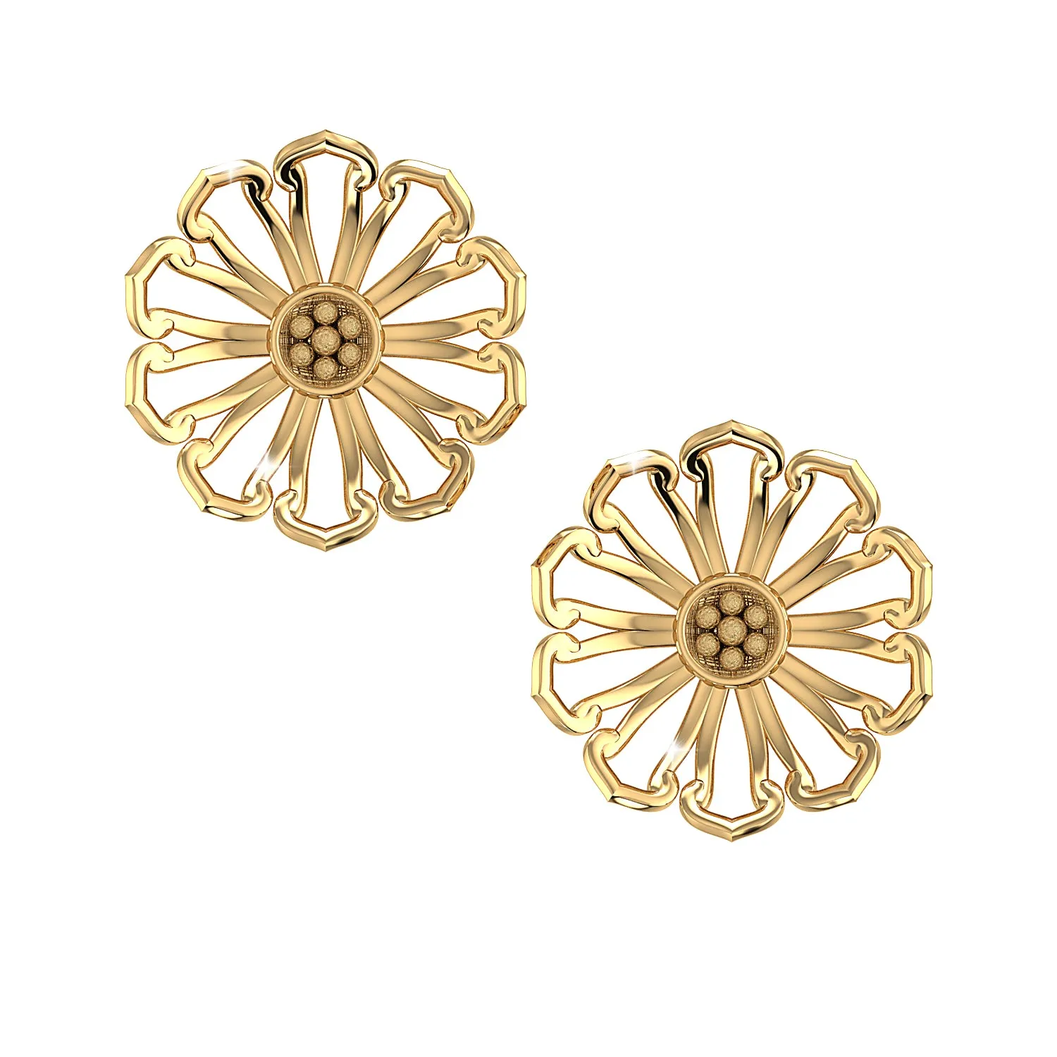 THE SHINY PEONY STUDS