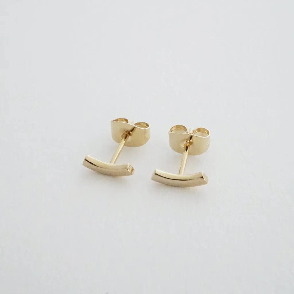 Tiny Arc Stud Earrings - Final Sale