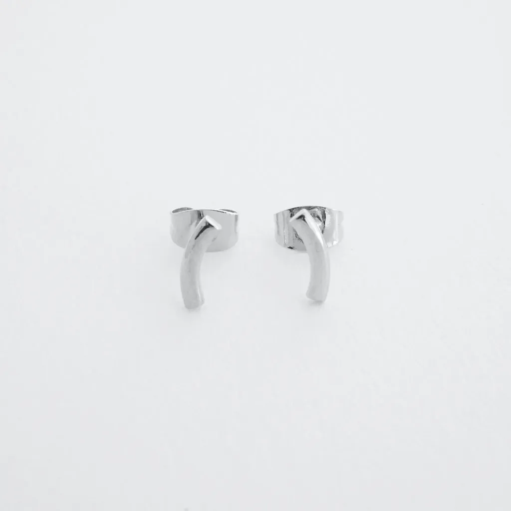 Tiny Arc Stud Earrings - Final Sale