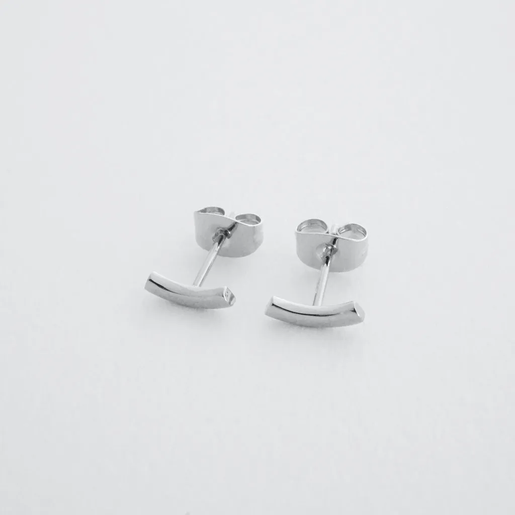 Tiny Arc Stud Earrings - Final Sale