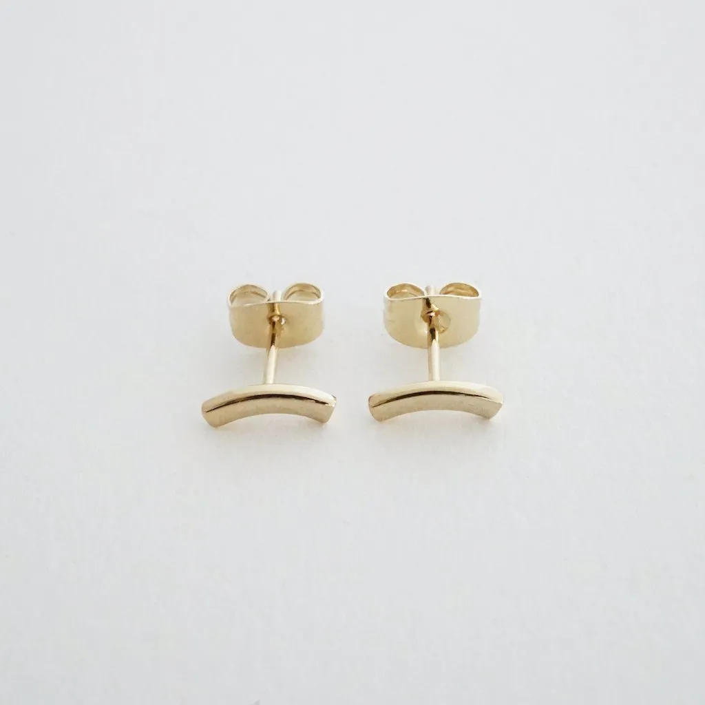 Tiny Arc Stud Earrings - Final Sale