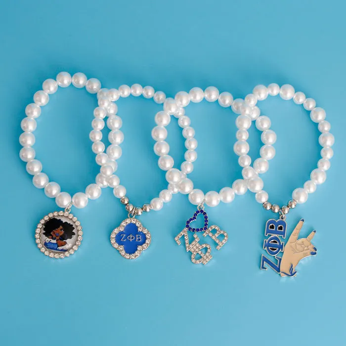 White Bead Sorority Set