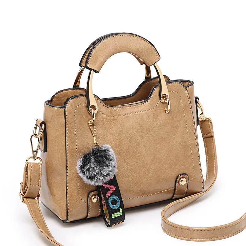 Women Vintage PU Handbag Polyester Handbag