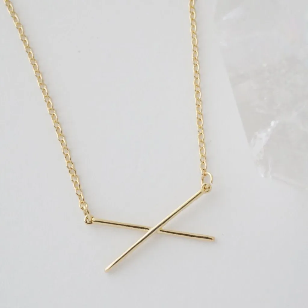 X Bar Necklace