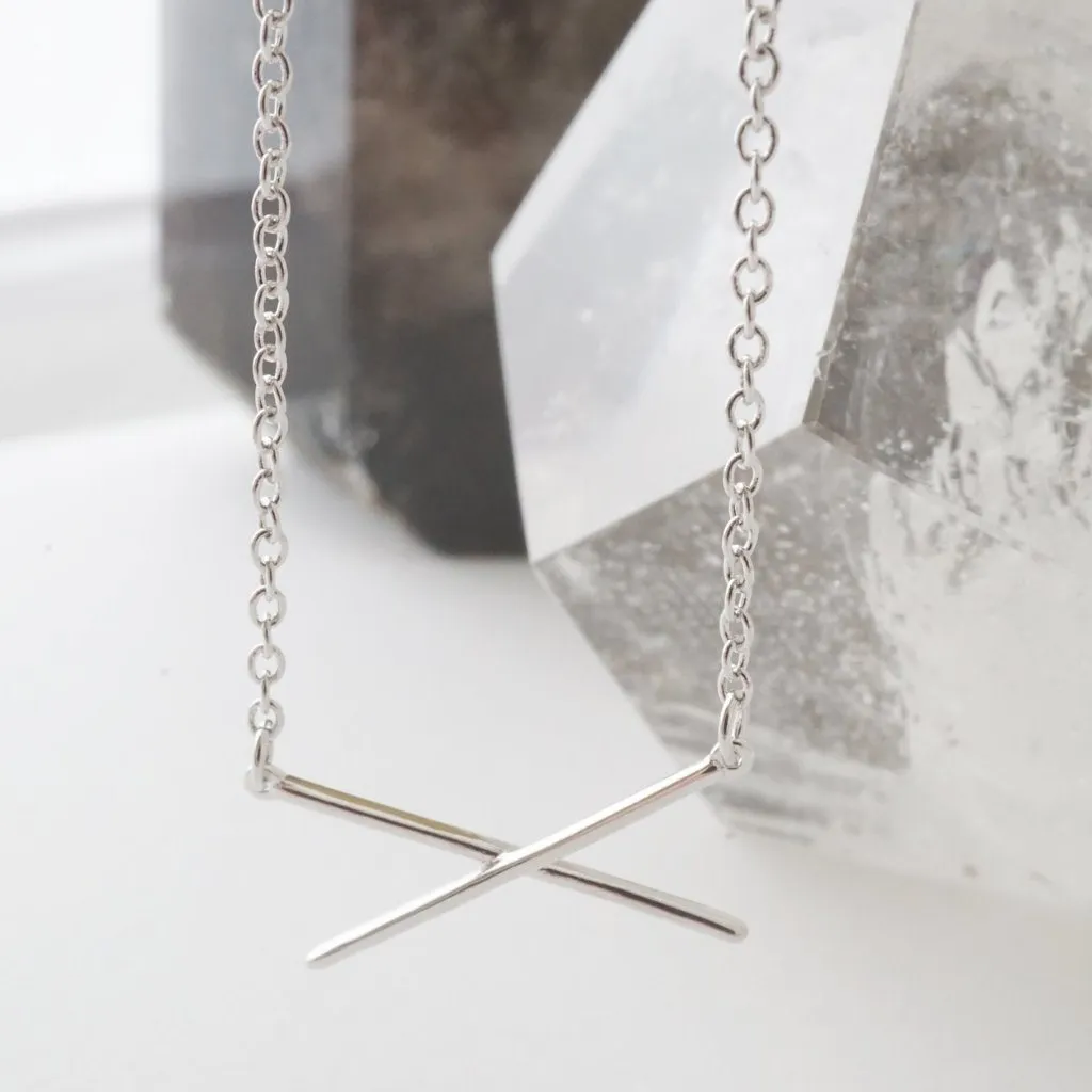 X Bar Necklace