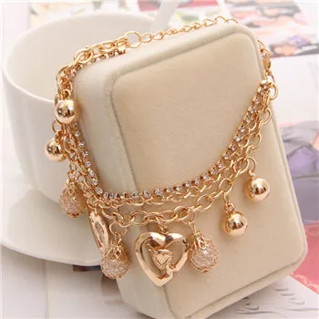 ZOSHI Bohemian Gold Color Chain Multilayer Beads Stretch Charm Bracelet & Bangle For Women pulseras mujer bracelet hot sale